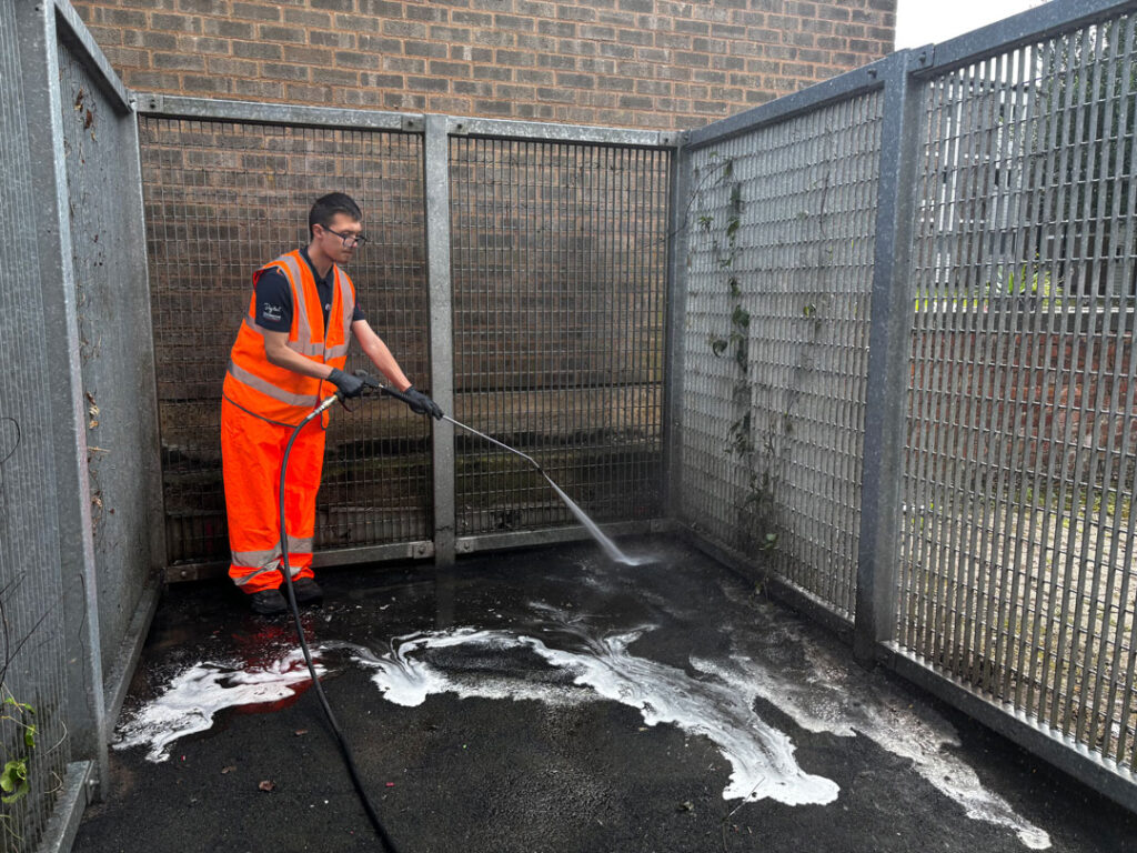 Clean Futures joins Be One Homes at Thornbank Estate, Deane, delivering bin store and external cleaning while creating measurable social value and opportunities in Bolton.